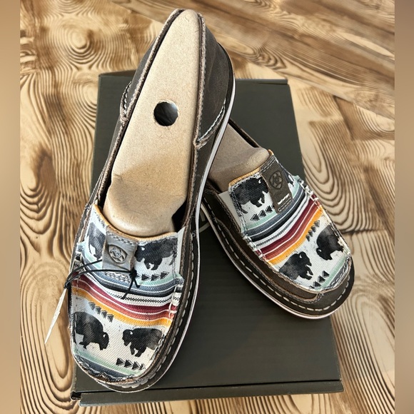 Ariat Shoes - ARIAT WOMEN'S BUFFALO PRINT CASUAL VAMP CRUISER SHOES - MOC TOE